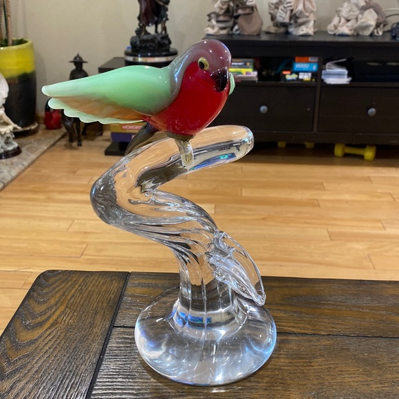 Hand blown glass and very rare colored rare glass also signed piece - Picture 1 of 2